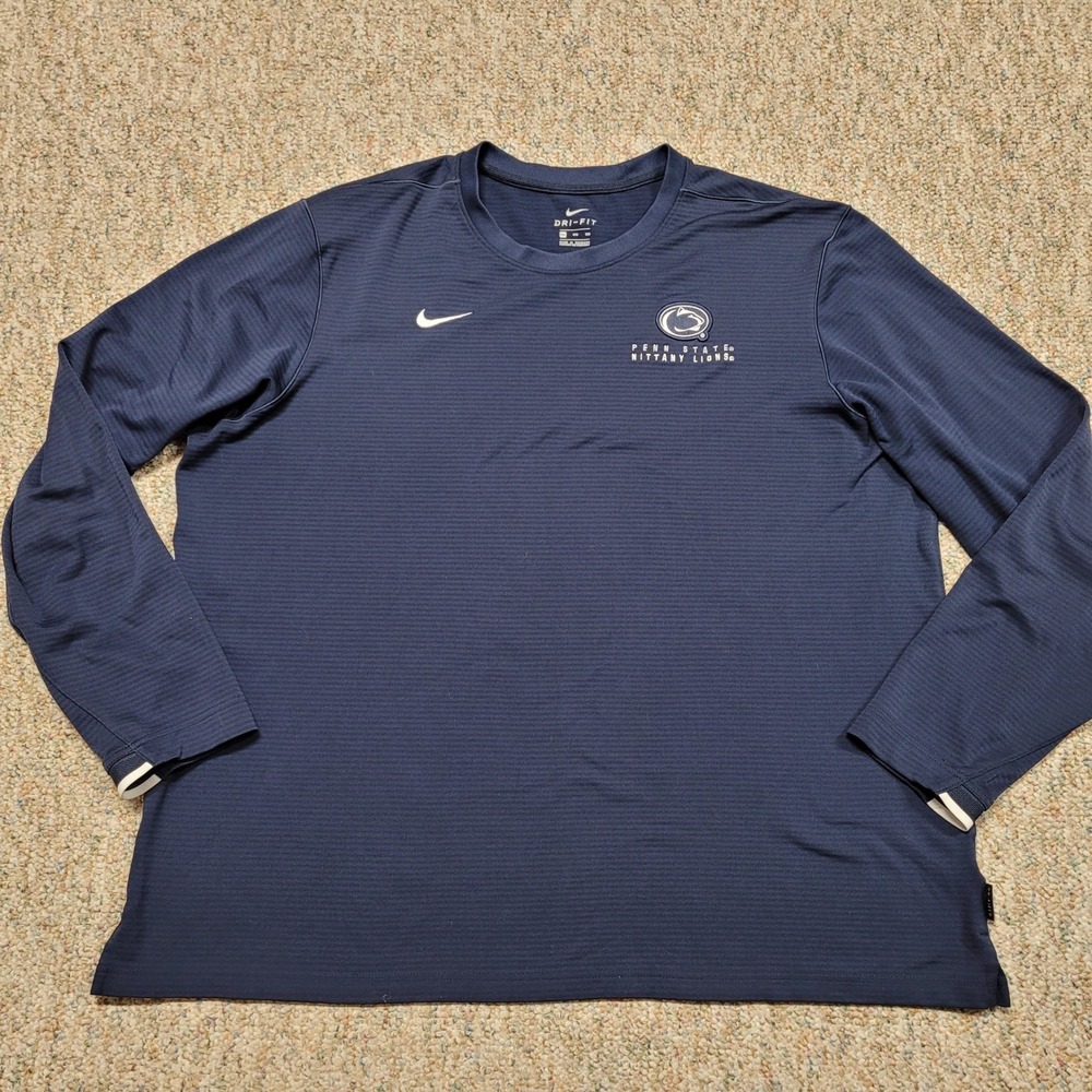Nike Penn State‎ Nittany Lions Shirt Mens 2XL Navy Blue On-Field Dri-FIT Top